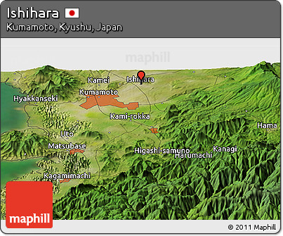 Satellite Panoramic Map of Ishihara