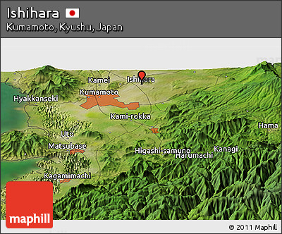 Satellite Panoramic Map of Ishihara