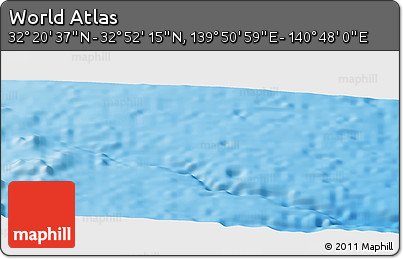 Physical Panoramic Map of the Area around 32° 36' 26" N, 140° 19' 29" E