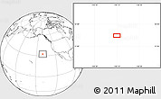 Blank Location Map of the area around 32° 36' 26" N, 140° 10' 30" W