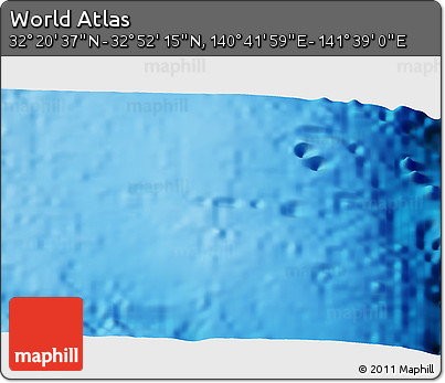 Physical 3D Map of the Area around 32° 36' 26" N, 141° 10' 30" E