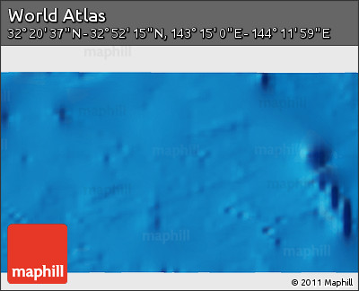 Physical 3D Map of the Area around 32° 36' 26" N, 143° 43' 29" E