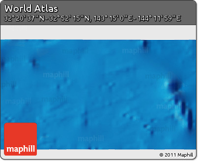 Physical 3D Map of the Area around 32° 36' 26" N, 143° 43' 29" E