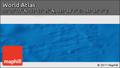 Physical Panoramic Map of the Area around 32° 36' 26" N, 146° 16' 30" E