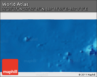 Physical 3D Map of the Area around 32° 36' 26" N, 149° 40' 30" E