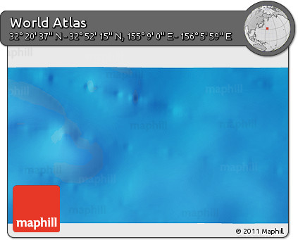 Physical 3D Map of the Area around 32° 36' 26" N, 155° 37' 30" E