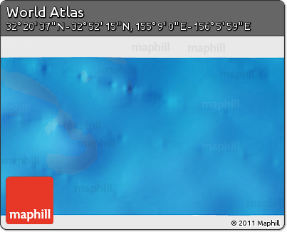 Physical 3D Map of the Area around 32° 36' 26" N, 155° 37' 30" E