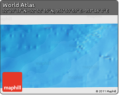 Political 3D Map of the Area around 32° 36' 26" N, 157° 19' 29" E