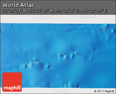 Physical 3D Map of the Area around 32° 36' 26" N, 159° 52' 30" E