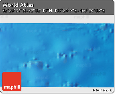 Physical 3D Map of the Area around 32° 36' 26" N, 159° 52' 30" E
