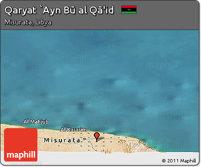 Satellite Panoramic Map of Qaryat `Ayn Bū Al Qā'id