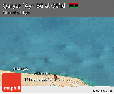 Satellite Panoramic Map of Qaryat `Ayn Bū Al Qā'id