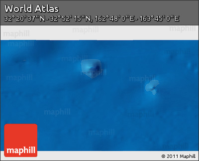Physical 3D Map of the Area around 32° 36' 26" N, 163° 16' 30" E