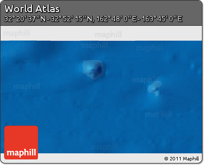 Physical 3D Map of the Area around 32° 36' 26" N, 163° 16' 30" E