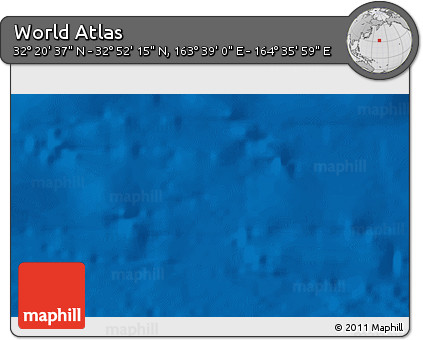 Physical 3D Map of the Area around 32° 36' 26" N, 164° 7' 30" E