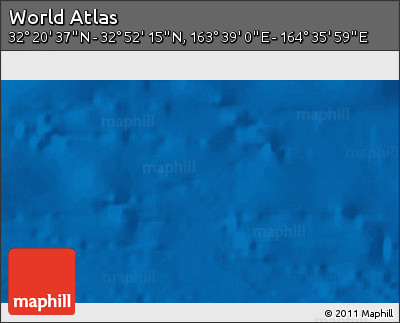 Physical 3D Map of the Area around 32° 36' 26" N, 164° 7' 30" E