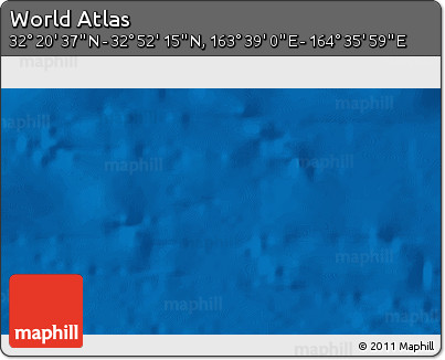 Physical 3D Map of the Area around 32° 36' 26" N, 164° 7' 30" E