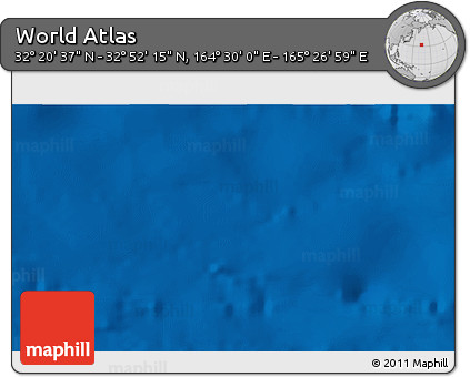 Physical 3D Map of the Area around 32° 36' 26" N, 164° 58' 29" E