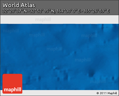 Physical 3D Map of the Area around 32° 36' 26" N, 164° 58' 29" E