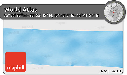 Shaded Relief Panoramic Map of the Area around 32° 36' 26" N, 16° 13' 30" E
