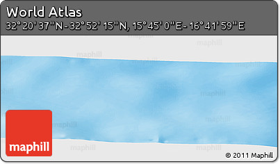 Shaded Relief Panoramic Map of the Area around 32° 36' 26" N, 16° 13' 30" E