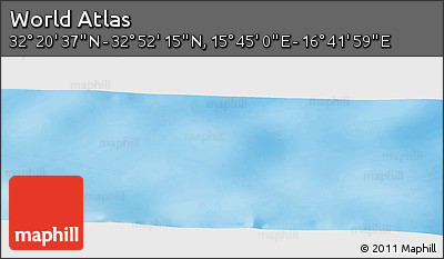 Shaded Relief Panoramic Map of the Area around 32° 36' 26" N, 16° 13' 30" E