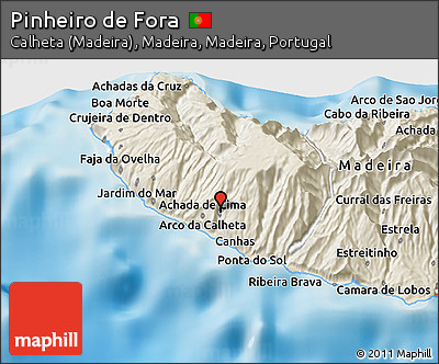 Shaded Relief 3D Map of Pinheiro De Fora