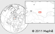 Blank Location Map of the area around 32° 36' 26" N, 17° 4' 30" E