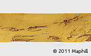 Physical Panoramic Map of the area around 32° 36' 26" N, 1° 37' 30" W