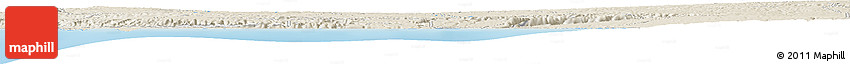 Shaded Relief Horizon Map of the Area around 32° 36' 26" N, 21° 19' 30" E