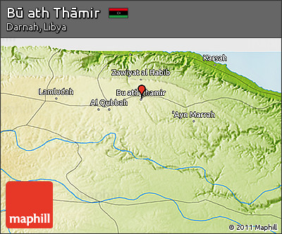 Physical 3D Map of Bū Ath Thāmir