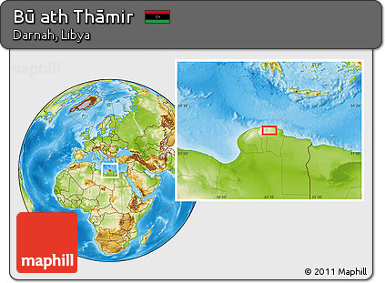 Physical Location Map of Bū Ath Thāmir