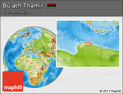 Physical Location Map of Bū Ath Thāmir