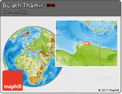 Physical Location Map of Bū Ath Thāmir