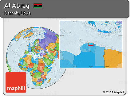 Political Location Map of Al Abraq
