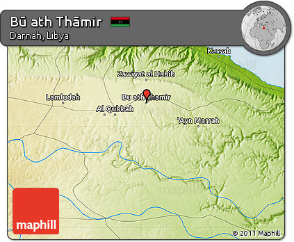Physical Map of Bū Ath Thāmir