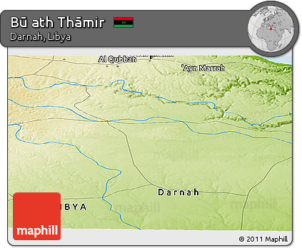 Physical Panoramic Map of Bū Ath Thāmir