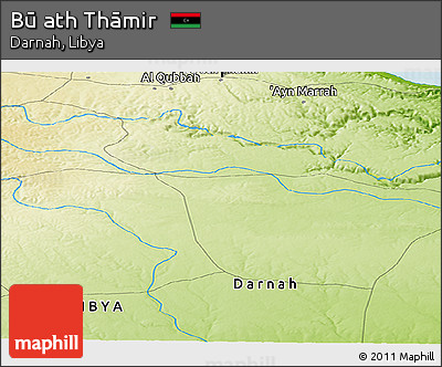 Physical Panoramic Map of Bū Ath Thāmir