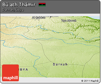 Physical Panoramic Map of Bū Ath Thāmir