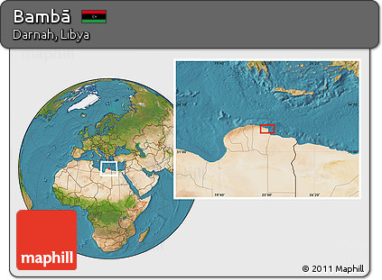 Satellite Location Map of Bambā