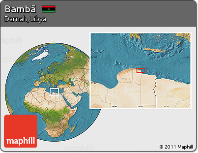 Satellite Location Map of Bambā
