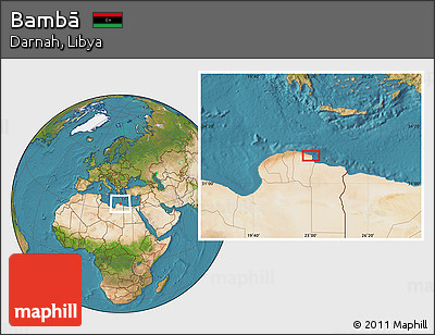 Satellite Location Map of Bambā