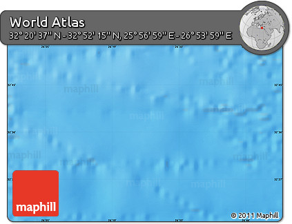 Physical Map of the Area around 32° 36' 26" N, 26° 25' 29" E