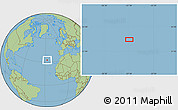 Savanna Style Location Map of the area around 32° 36' 26" N, 27° 7' 30" W