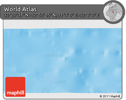 Shaded Relief 3D Map of the Area around 32° 36' 26" N, 31° 31' 29" E