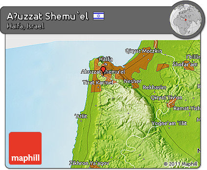 Physical 3D Map of Aẖuzzat Shemu`el