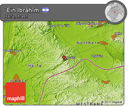 Physical 3D Map of `Ein Ibrāhīm