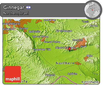 Physical 3D Map of Ginnegar