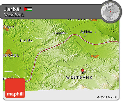 Physical 3D Map of Jarbā'