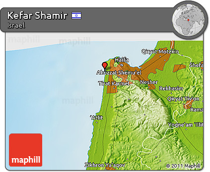 Physical 3D Map of Kefar Shamir